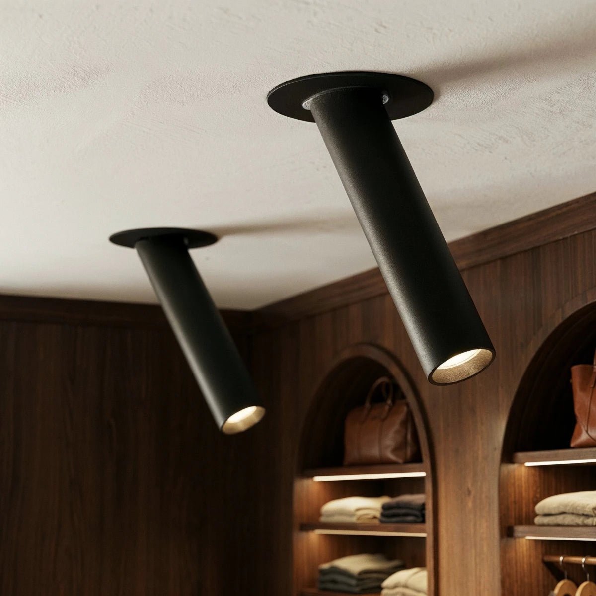 Minimalist Aluminum Ceiling Light Adjustable Tube LED View 12