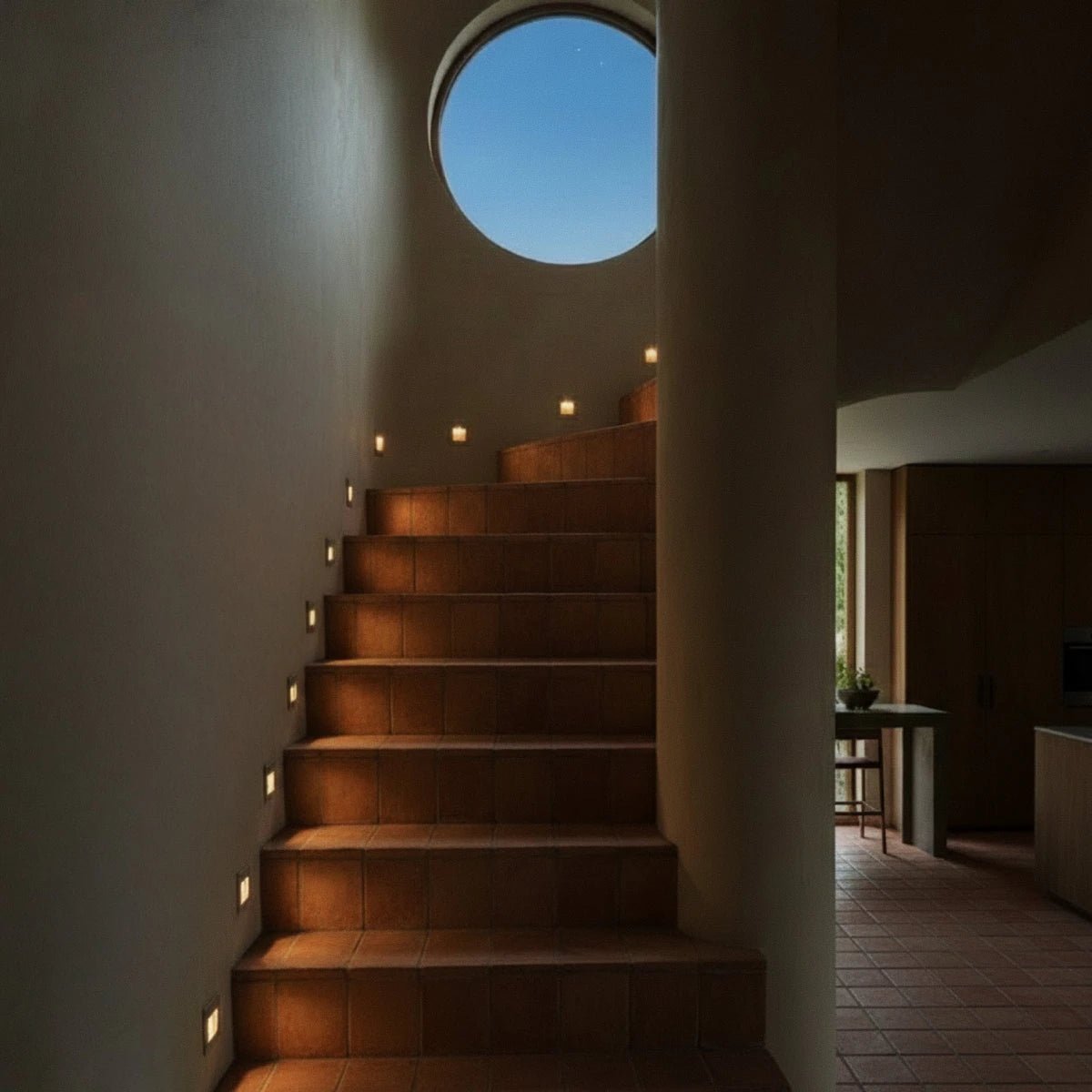 Minimalist Aluminum LED Stair Light Recessed Motion View 12