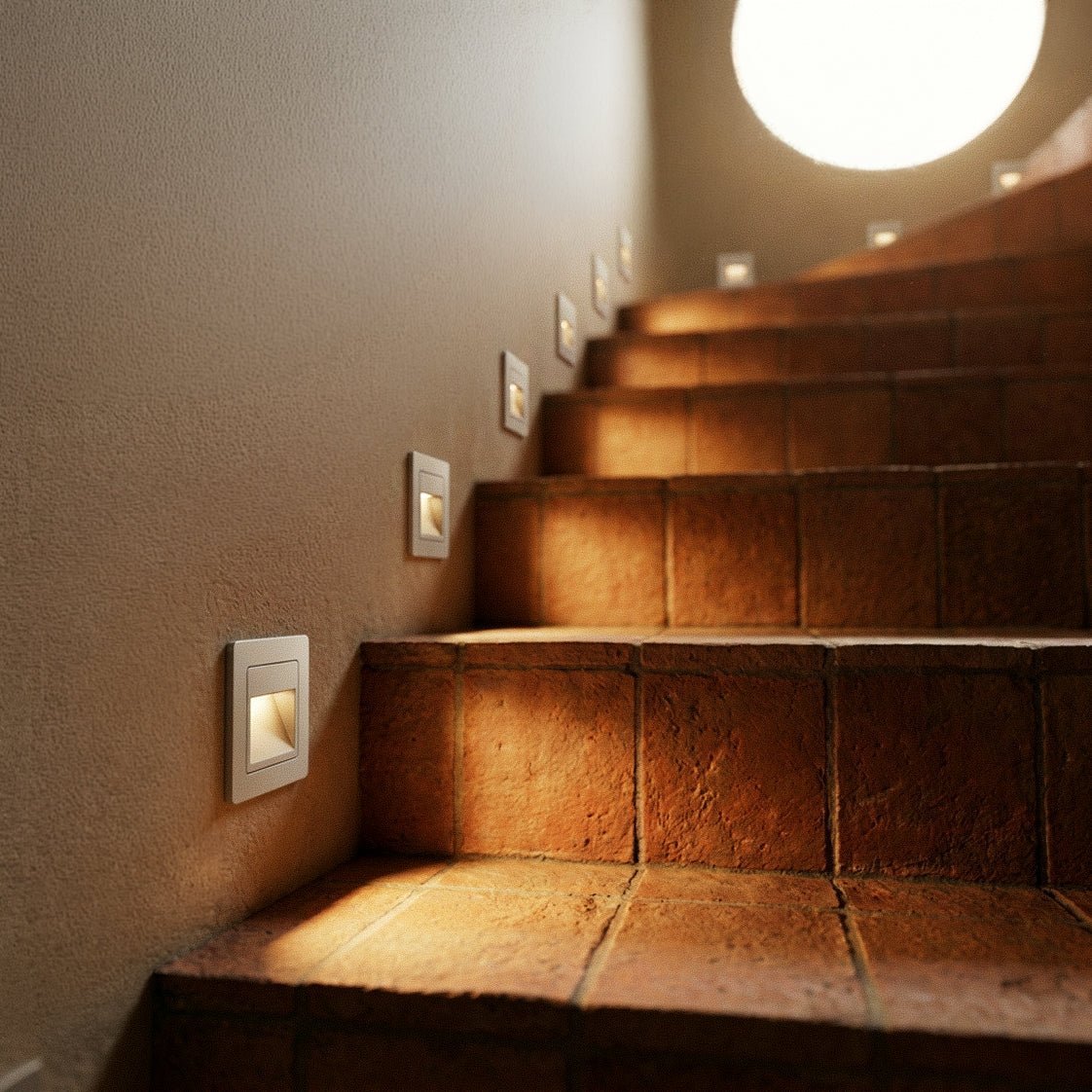 Minimalist Aluminum LED Stair Light Recessed Motion View 13