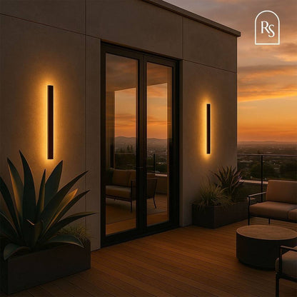 Minimalist Aluminum Outdoor LED Wall Lamp Blade View 18