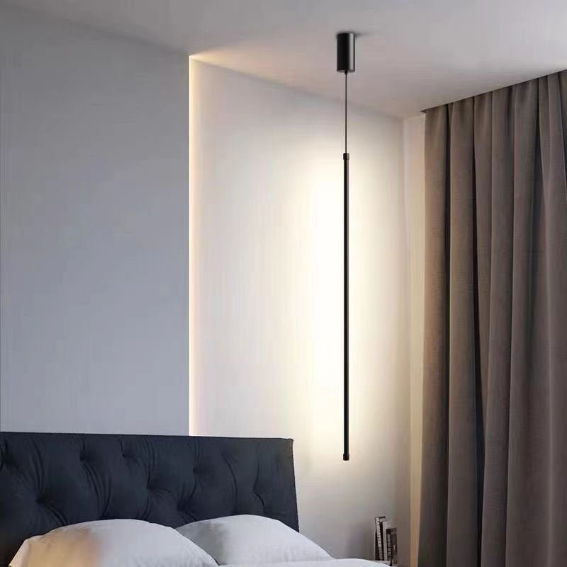 Minimalist Aluminum Silicone Cylinder LED Pendant Light Tube Angle