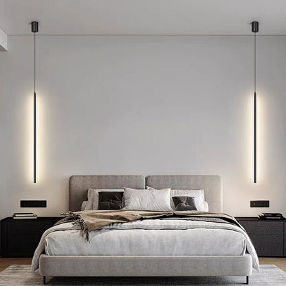 Minimalist Aluminum Silicone Cylinder LED Pendant Light Tube Detail