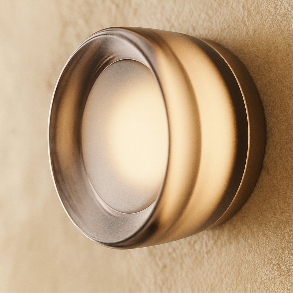 Minimalist Aluminum Wall Lamp Concentric Circle Back