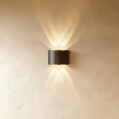 Minimalist Aluminum Wall Lamp Curved Uplighter Side