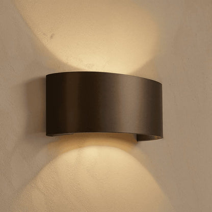 Minimalist Aluminum Wall Lamp Curved Uplighter View 14
