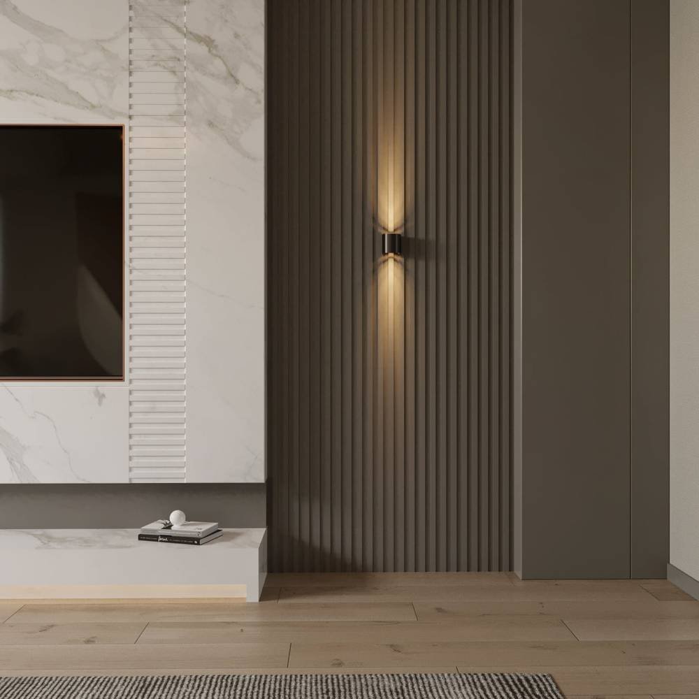 Minimalist Aluminum Wall Lamp Curved Uplighter View 18