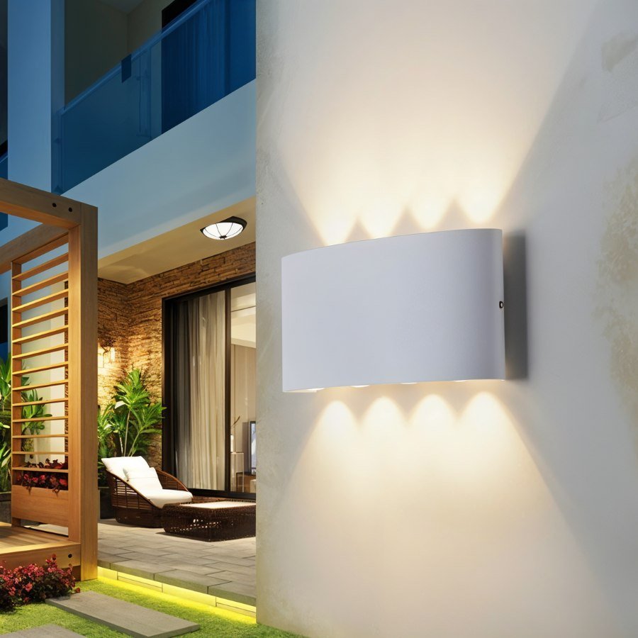 Minimalist Aluminum Wall Lamp Curved Uplighter View 19