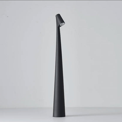 Minimalist Cordless Touch Table Lamp Tapered Cone Angle