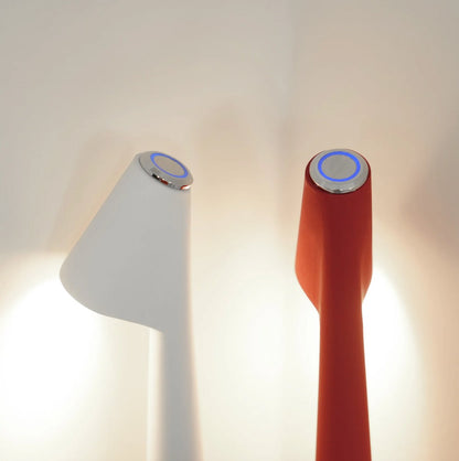 Minimalist Cordless Touch Table Lamp Tapered Cone Back