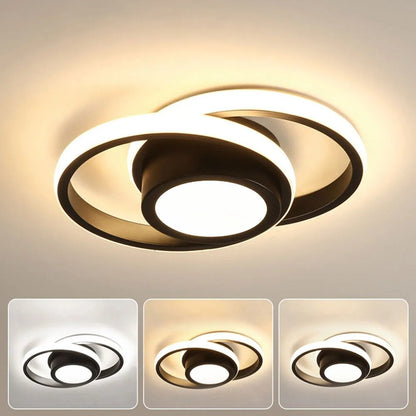 Minimalist Double Ring LED Ceiling Lamp Detail
