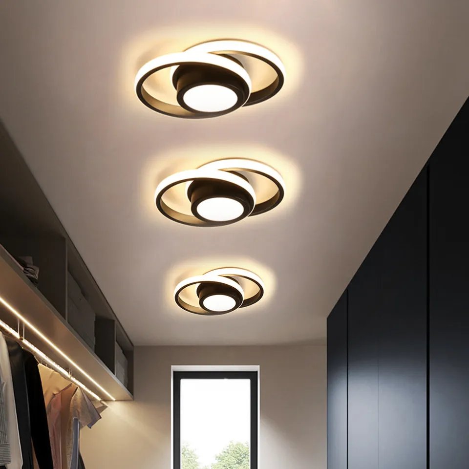 Minimalist Double Ring LED Ceiling Lamp Front