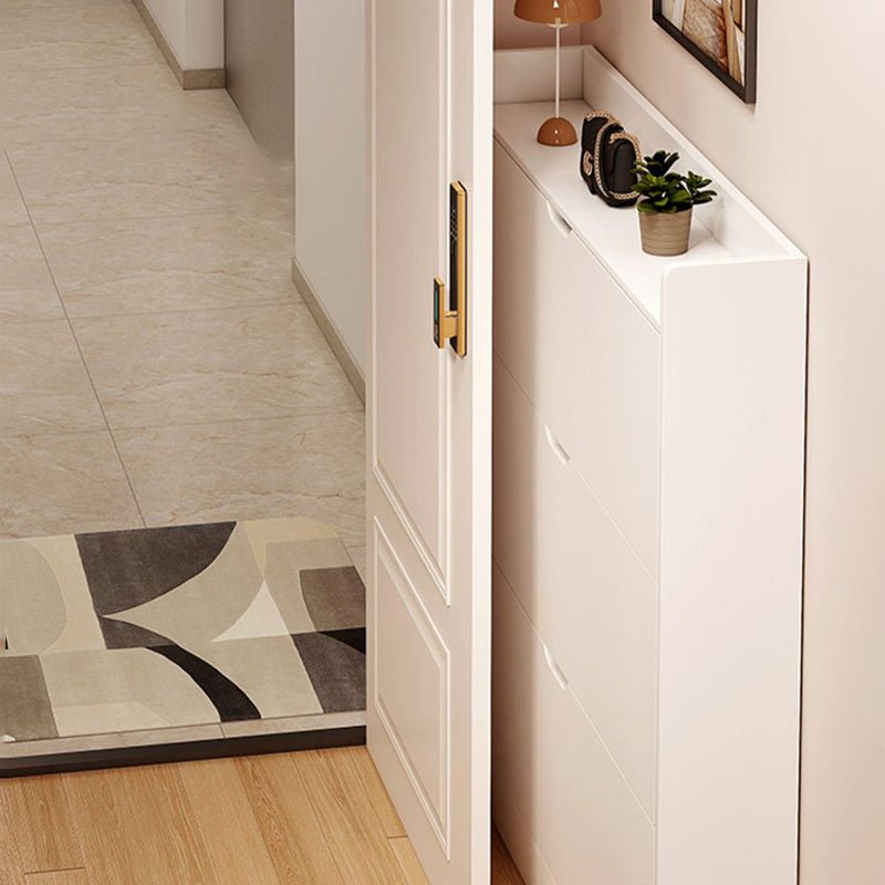 Minimalist Engineered Wood Ultra-Thin Shoe Storage Cabinet Flip Door View 11