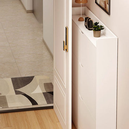 Minimalist Engineered Wood Ultra-Thin Shoe Storage Cabinet Flip Door View 11