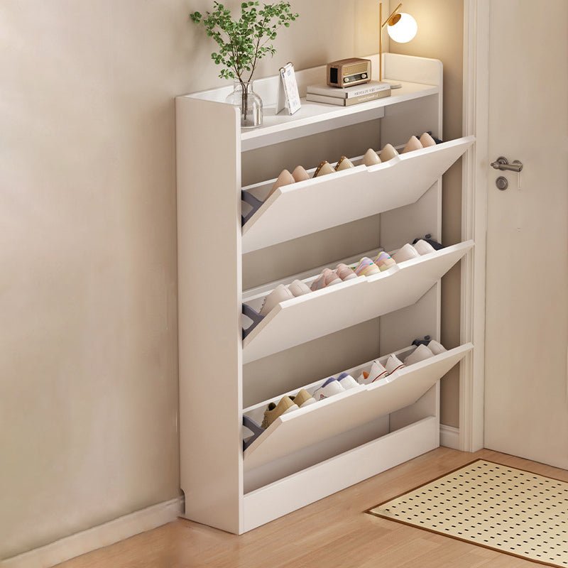 Minimalist Engineered Wood Ultra-Thin Shoe Storage Cabinet Flip Door View 15