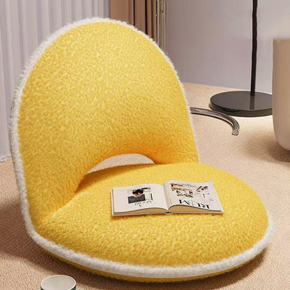 Minimalist Foldable Sherpa Corduroy Carbon Steel Accent Chair Angle