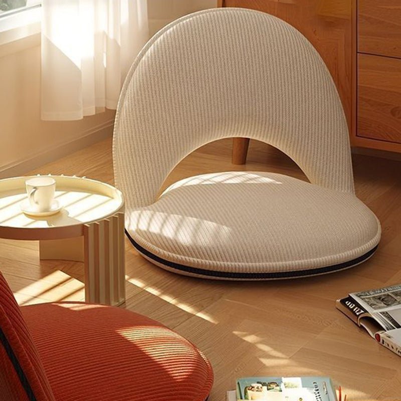 Minimalist Foldable Sherpa Corduroy Carbon Steel Accent Chair Detail