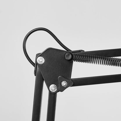 Minimalist Iron Clip Table Lamp Retractable Long Arm Back