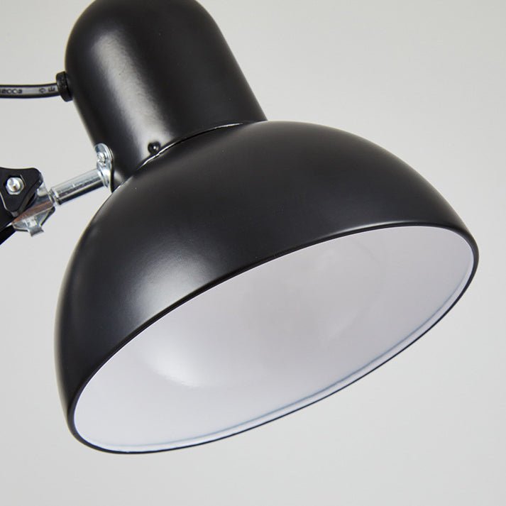 Minimalist Iron Clip Table Lamp Retractable Long Arm Close Up