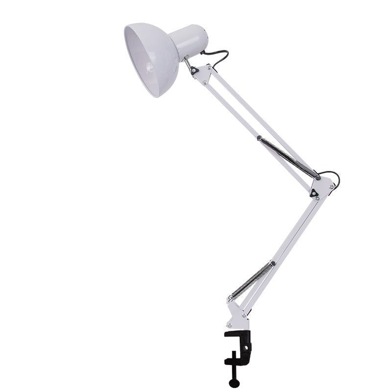Minimalist Iron Clip Table Lamp Retractable Long Arm Full