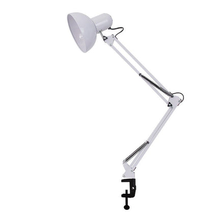 Minimalist Iron Clip Table Lamp Retractable Long Arm Full