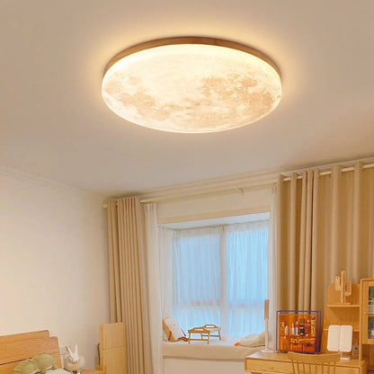 Minimalist LED Ceiling Light Moon Surface Round Alternate