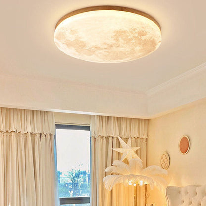 Minimalist LED Ceiling Light Moon Surface Round Full