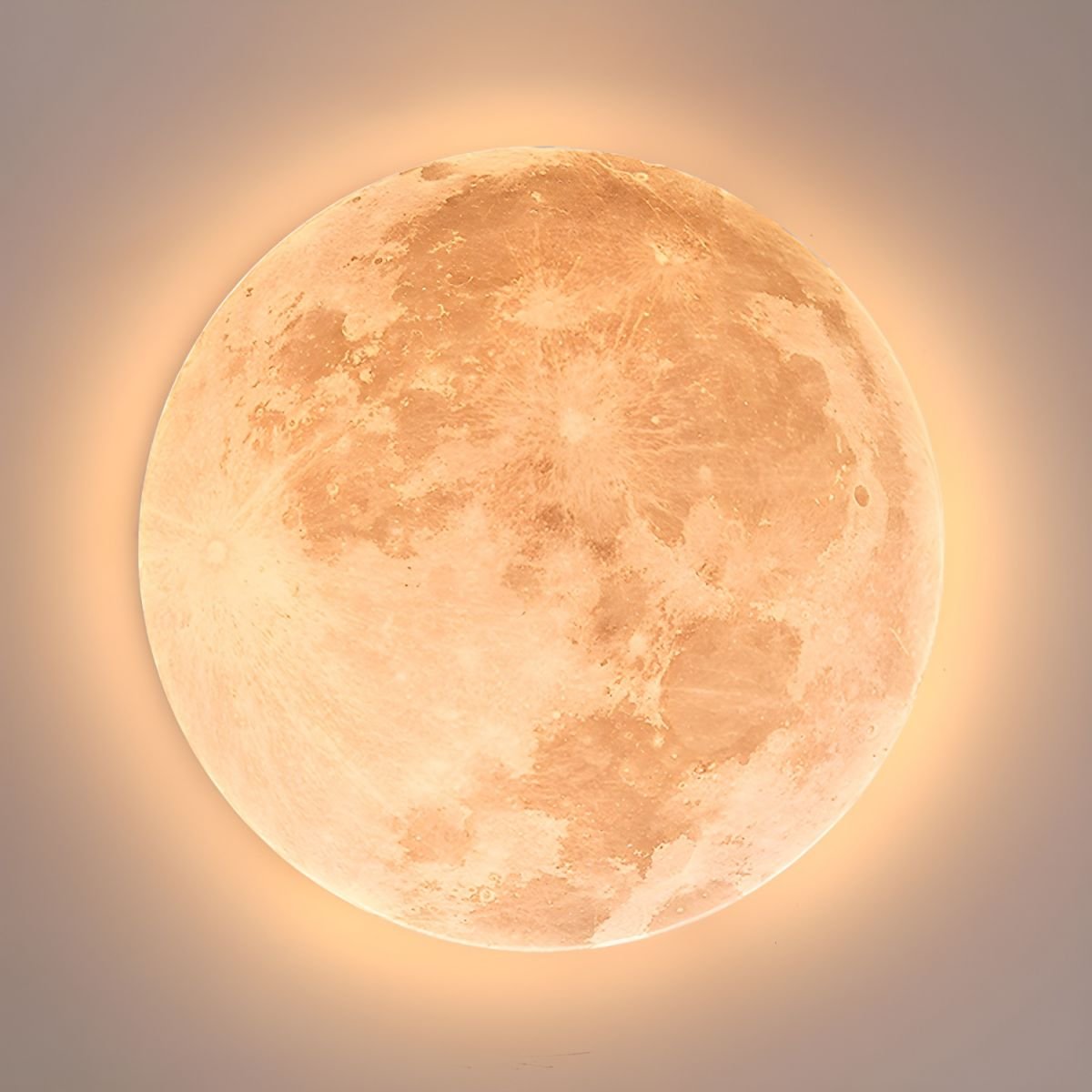 Minimalist LED Ceiling Light Moon Surface Round View 14
