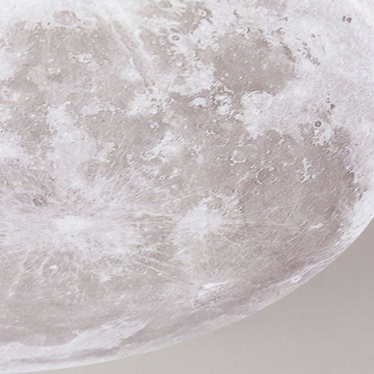 Minimalist LED Ceiling Light Moon Surface Round View 18