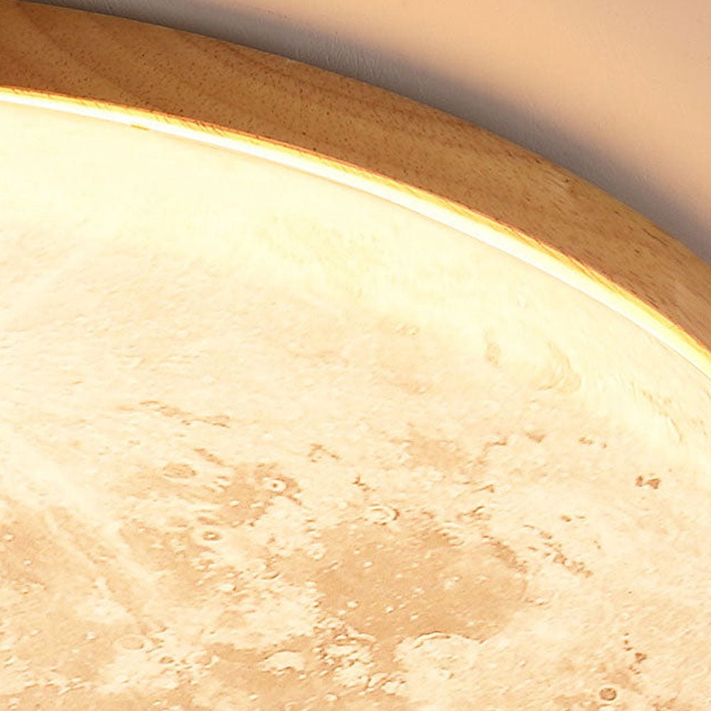 Minimalist LED Ceiling Light Moon Surface Round View 19