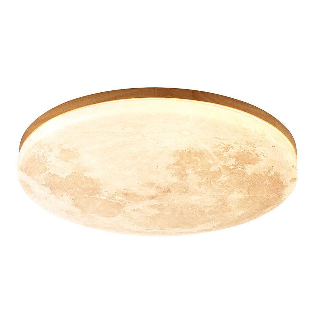 Minimalist LED Ceiling Light Moon Surface Round View 21