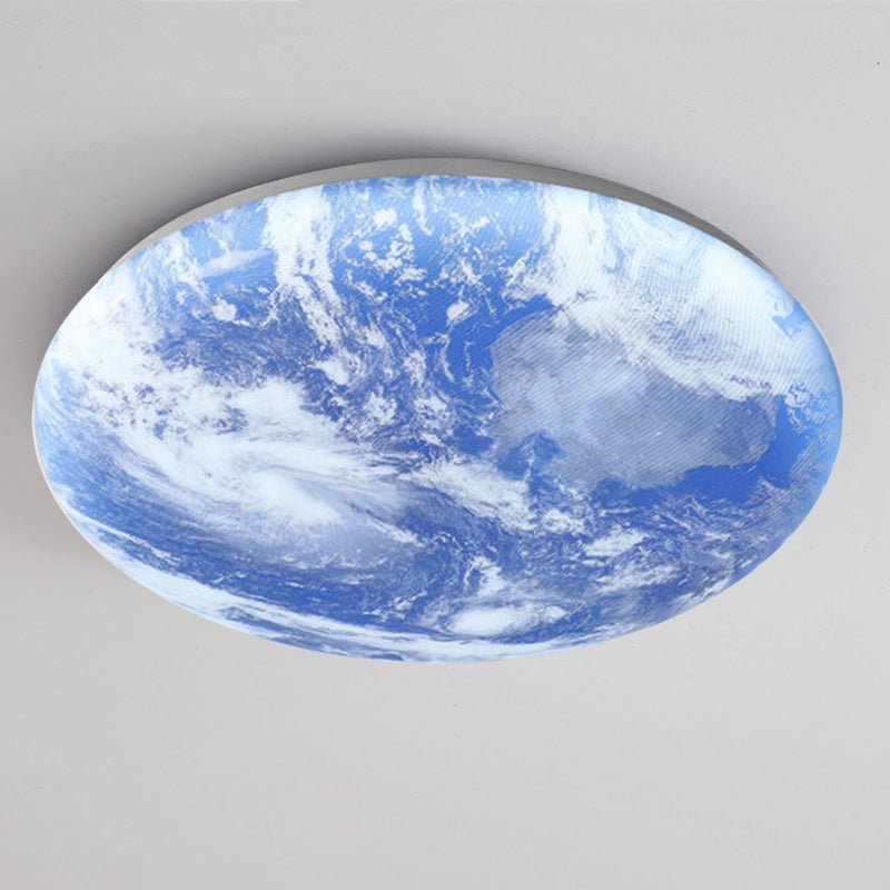 Minimalist LED Ceiling Light Moon Surface Round View 28