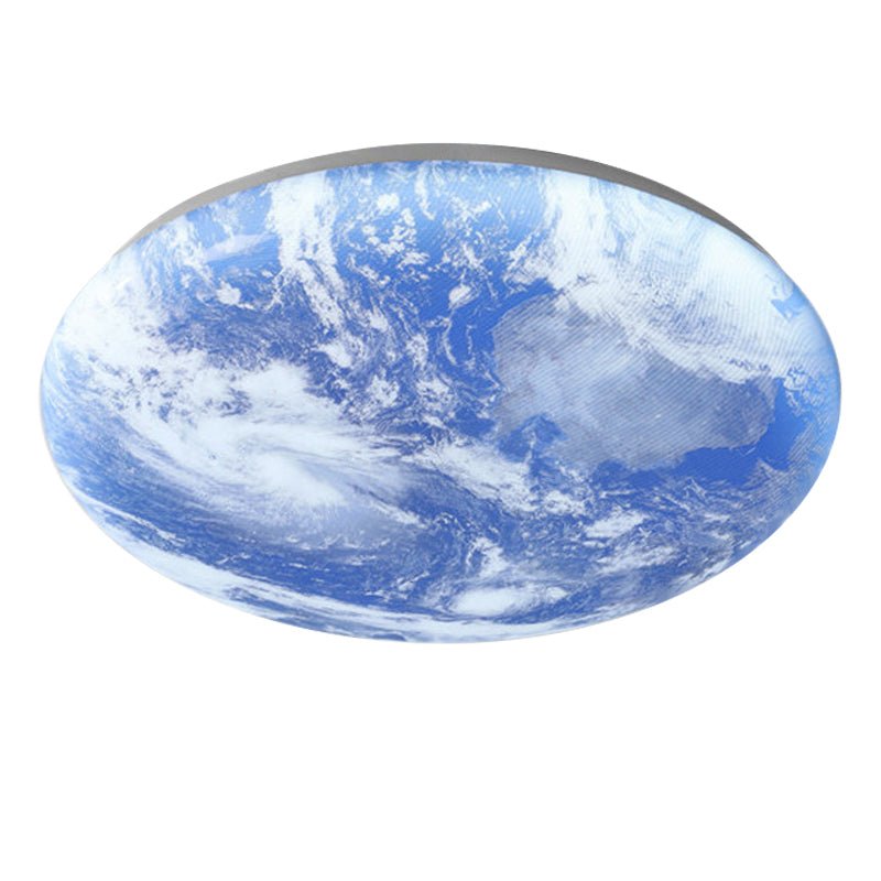 Minimalist LED Ceiling Light Moon Surface Round View 29