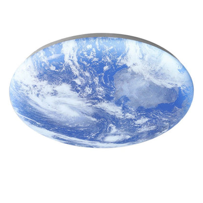 Minimalist LED Ceiling Light Moon Surface Round View 29