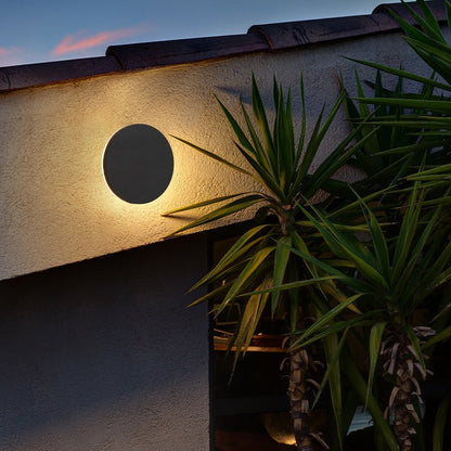 Minimalist LED Outdoor Wall Lamp Flush Disc Back