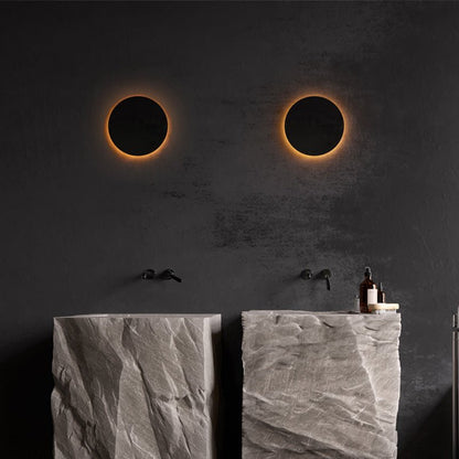 Minimalist LED Outdoor Wall Lamp Flush Disc Side