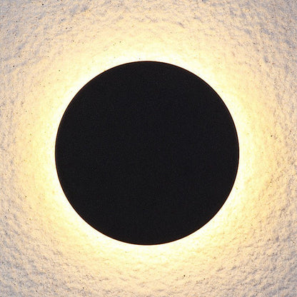 Minimalist LED Outdoor Wall Lamp Flush Disc View 11