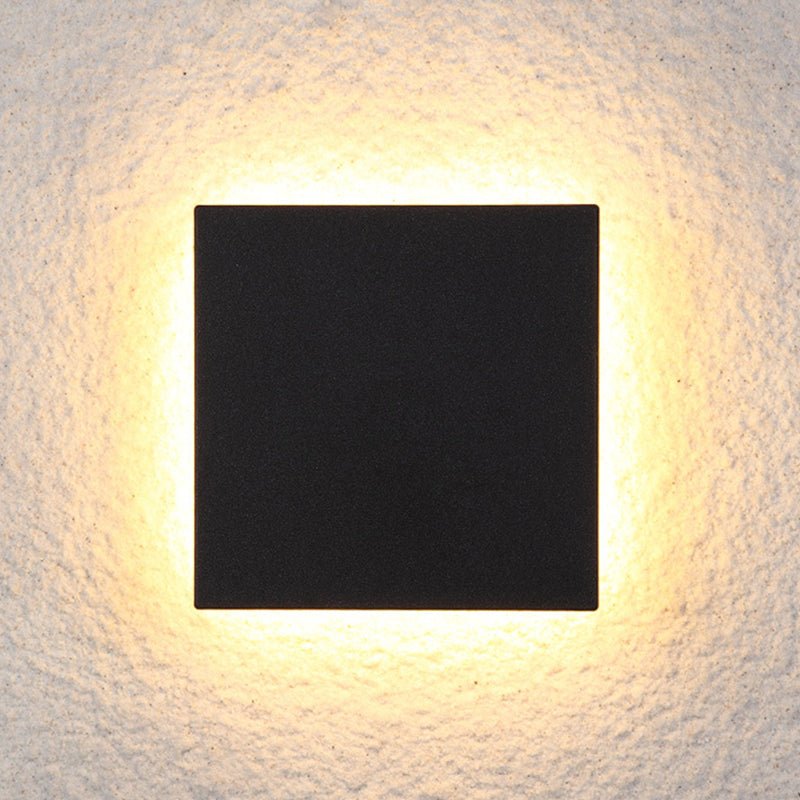 Minimalist LED Outdoor Wall Lamp Flush Disc View 14