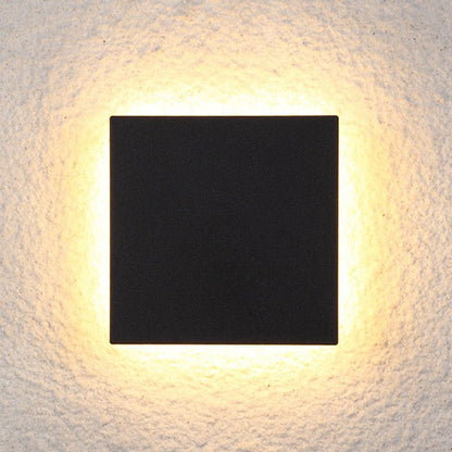 Minimalist LED Outdoor Wall Lamp Flush Disc View 14