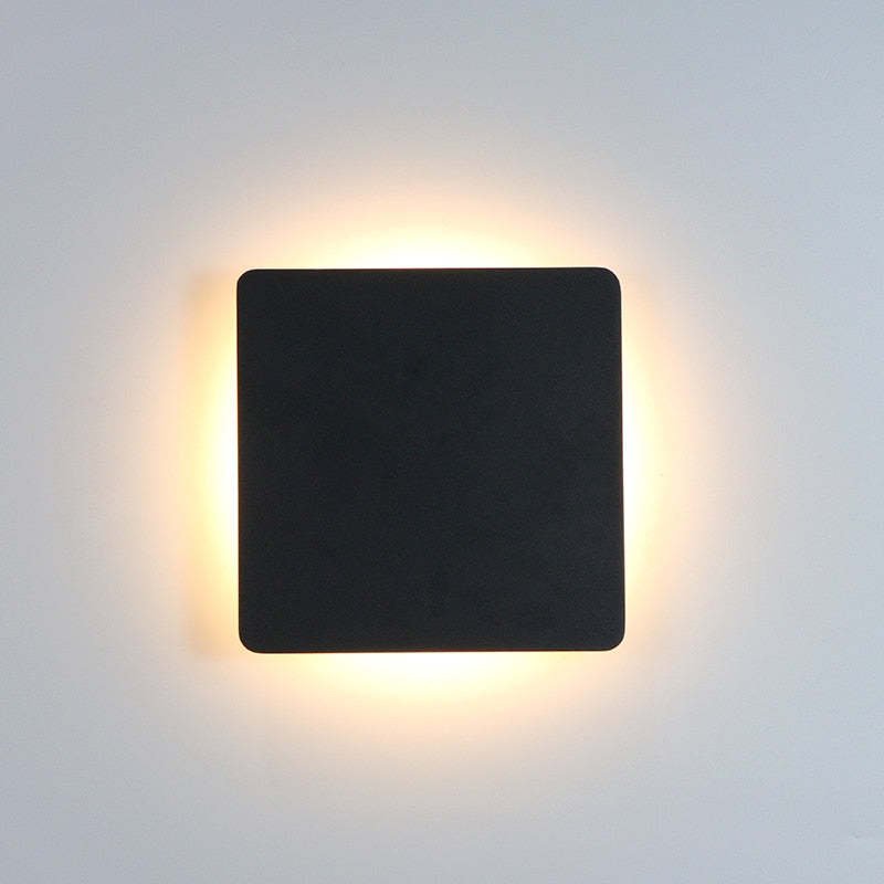 Minimalist LED Outdoor Wall Lamp Flush Disc View 16