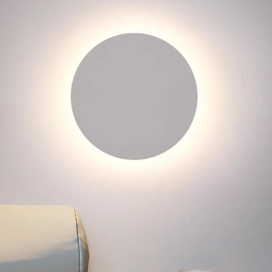 Minimalist LED Outdoor Wall Lamp Flush Disc View 22