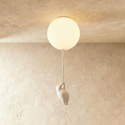 Minimalist Metal Ceiling Light Bear Figurine View 29