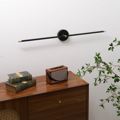 Minimalist Metal LED Wall Lamp Linear Rod Angle