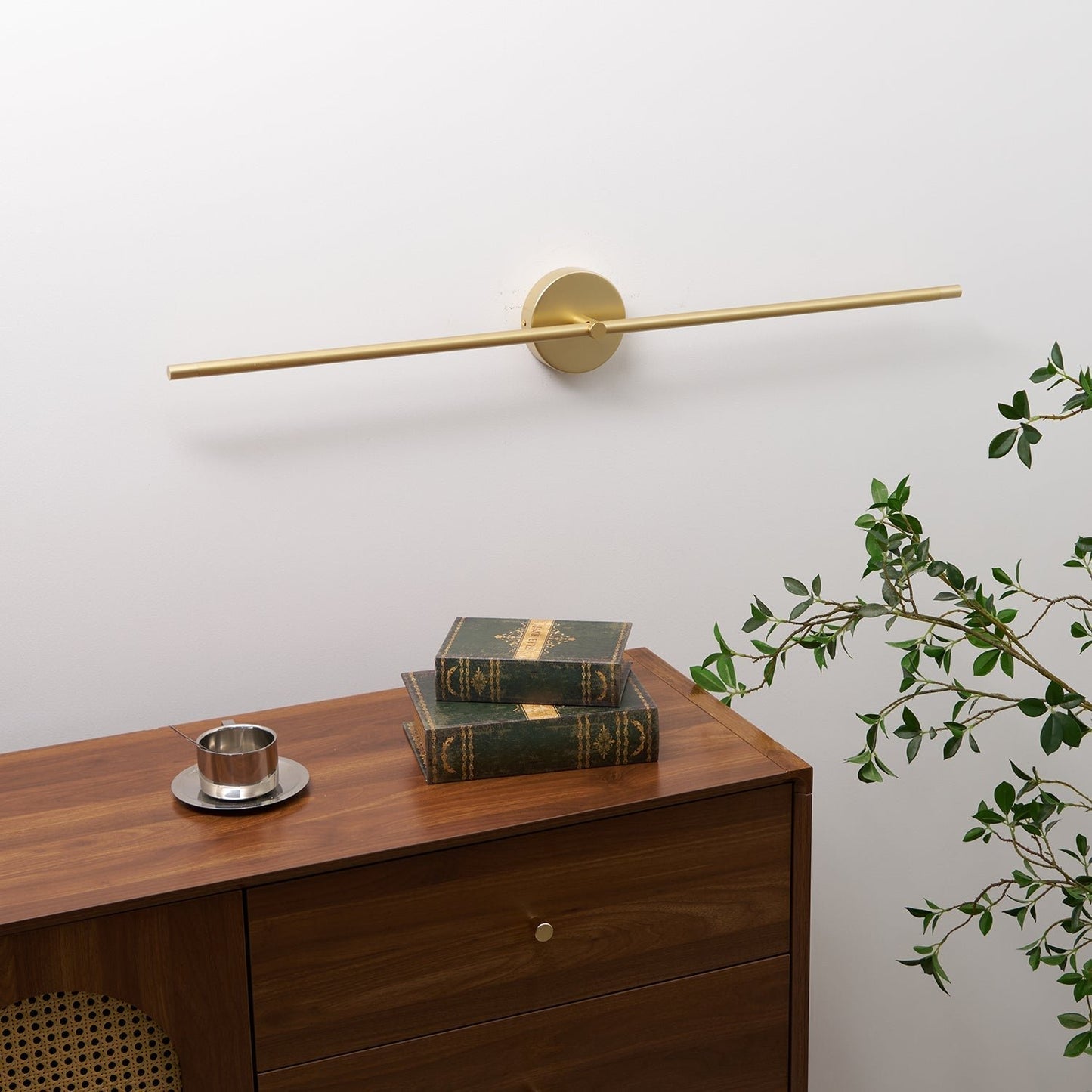 Minimalist Metal LED Wall Lamp Linear Rod Back