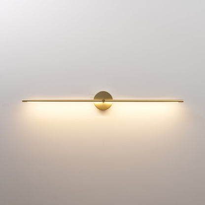 Minimalist Metal LED Wall Lamp Linear Rod Front