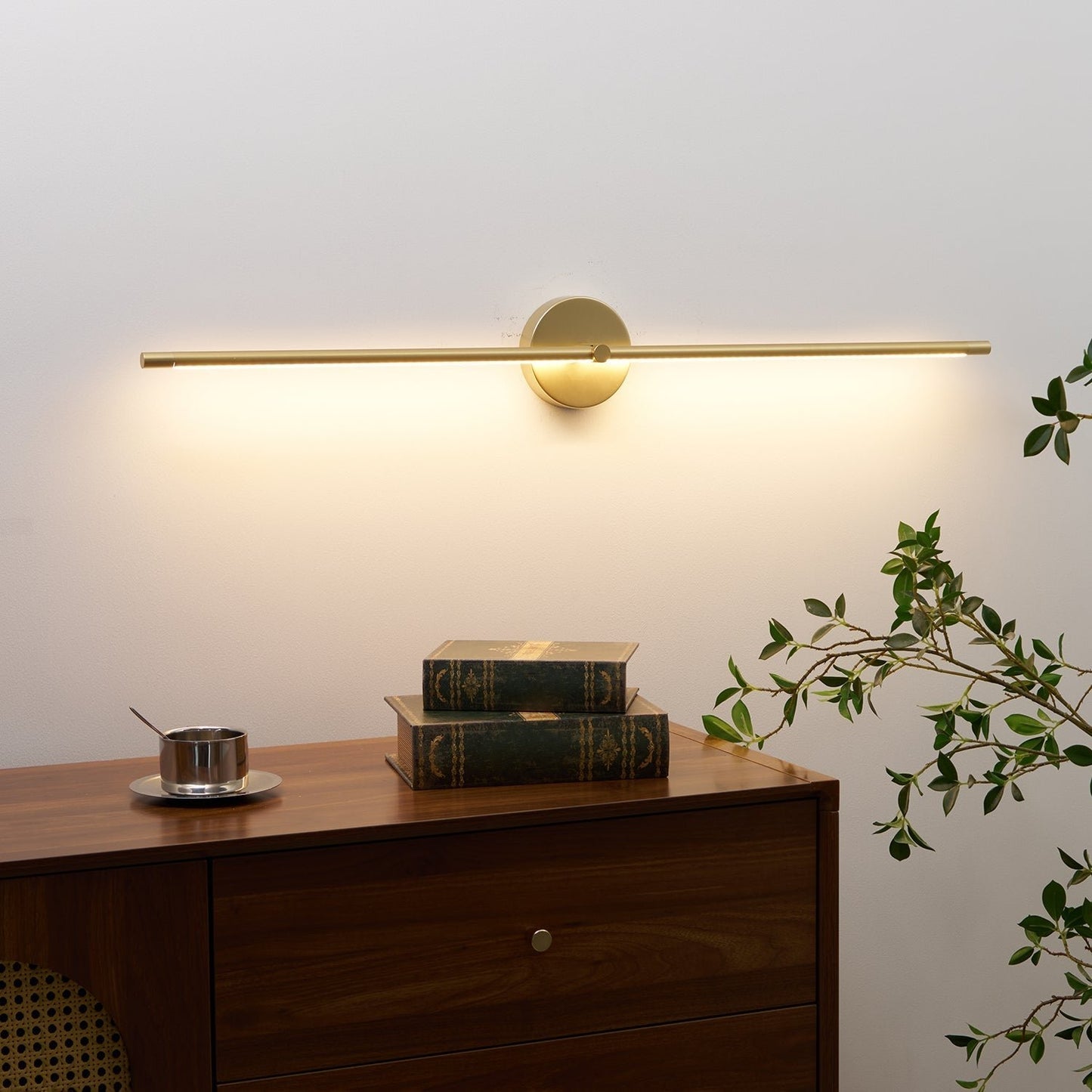 Minimalist Metal LED Wall Lamp Linear Rod View 12