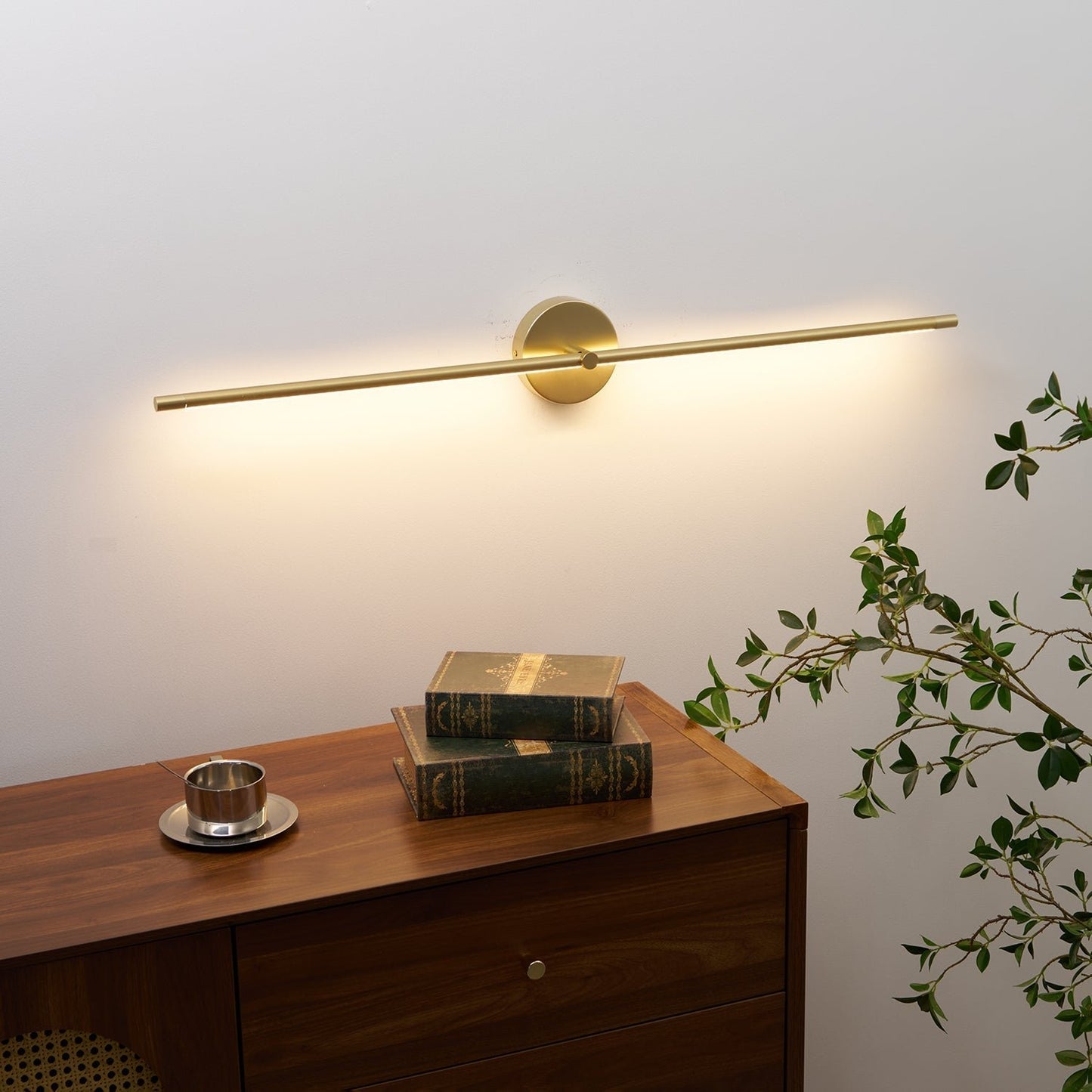 Minimalist Metal LED Wall Lamp Linear Rod View 13