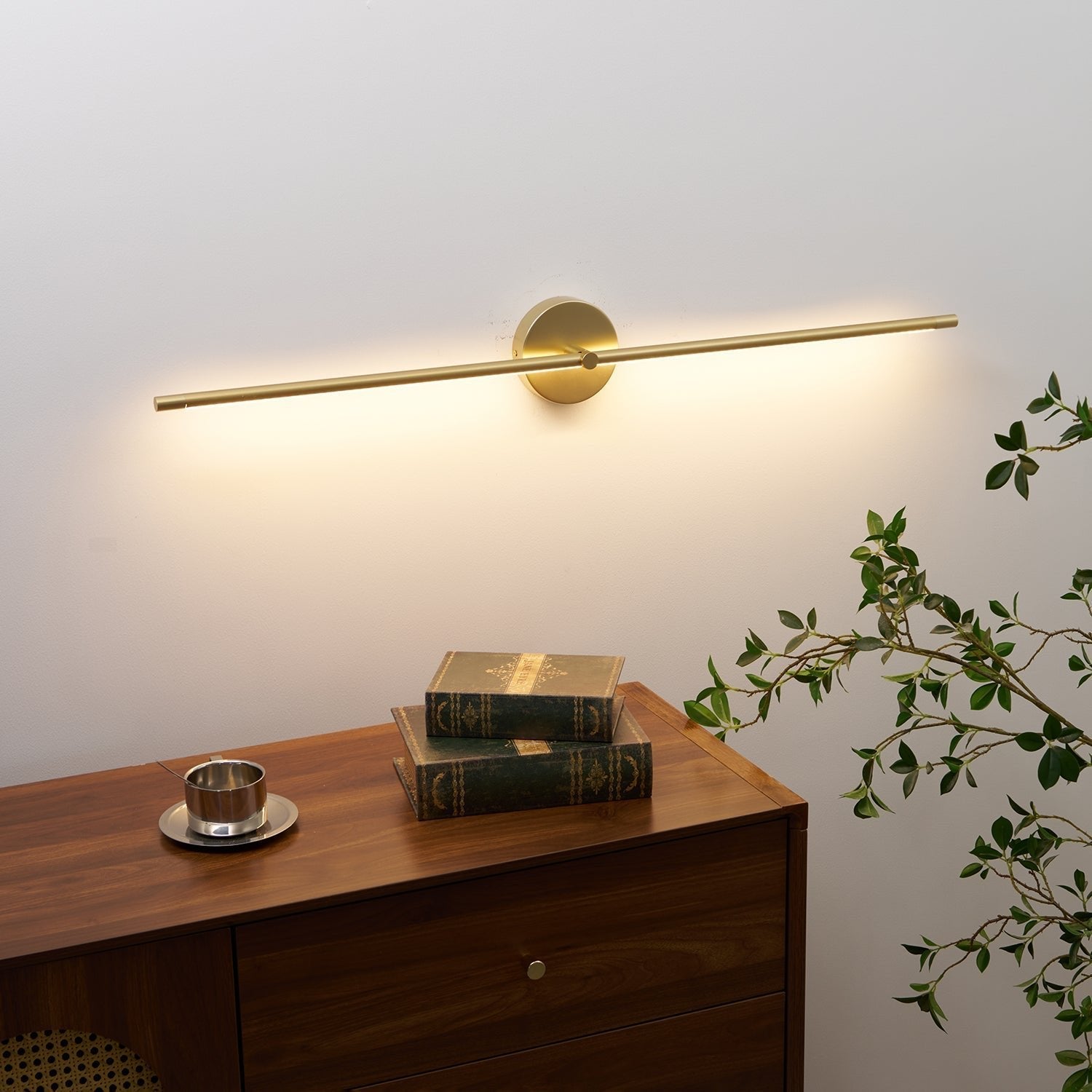 Minimalist Metal LED Wall Lamp Linear Rod View 13