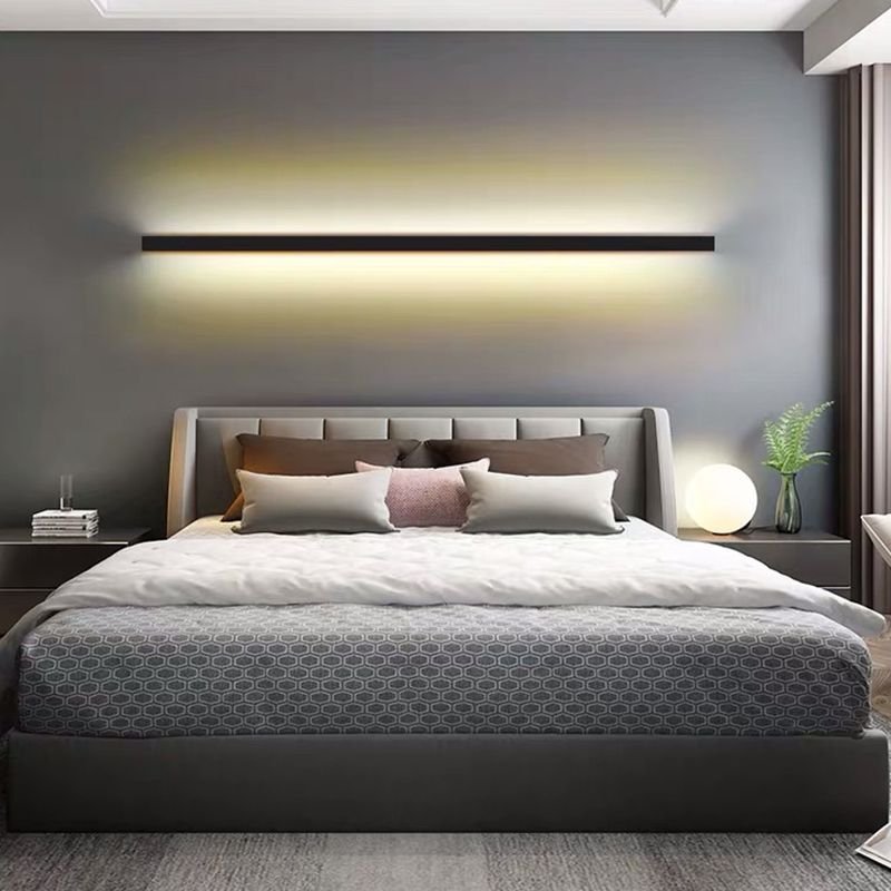 Minimalist Metal Linear Bar Wall Lamp Back