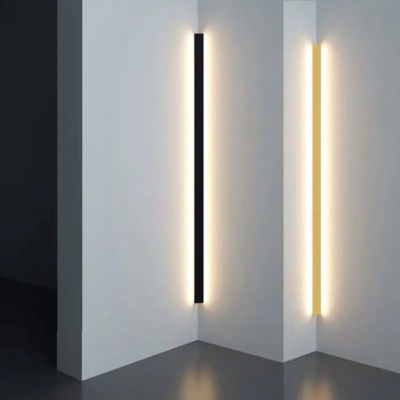 Minimalist Metal Linear Bar Wall Lamp Front