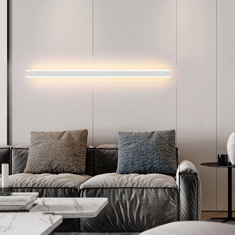 Minimalist Metal Linear Bar Wall Lamp Full